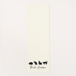 Esterilla De Yoga Gato negro gracioso personalizable