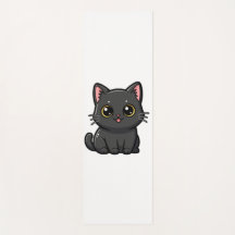Gato negro kawaii adorable