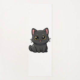 Esterilla De Yoga Gato negro kawaii adorable