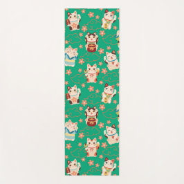 Esterilla De Yoga Gatos Maneki Neko Afortunados