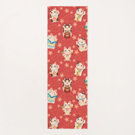 Esterilla De Yoga Gatos Maneki Neko Afortunados