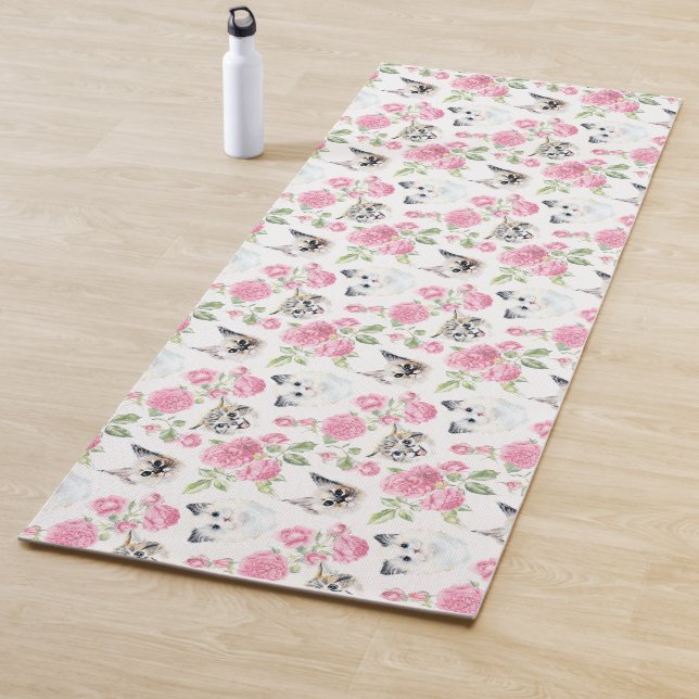 Esterilla De Yoga Gatos y Rosas (In situ)