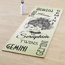 Esterilla De Yoga Gemini Masked Lady Zodiac Green Yoga Personal