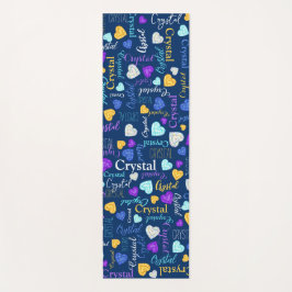 Esterilla De Yoga Gemstones corazones nombre personalizado color Cri