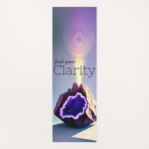 Esterilla De Yoga Geode claro inspirador Ametilo Crystal Geode Purpl