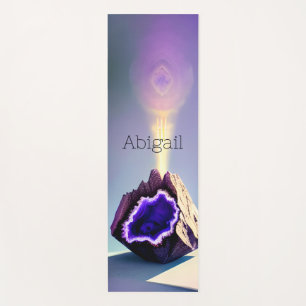 Esterilla De Yoga Geode de cristal morado personalizado