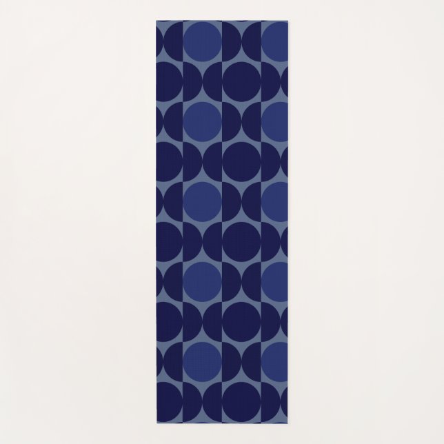 Esterilla De Yoga Geométrico azul retro (Anverso)