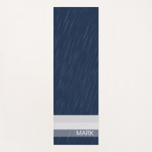 Geométrico Chic Blanco Azul Marino Monograma