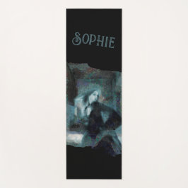 Esterilla De Yoga Ghost Girl in Blue – Haunting Surreal Art