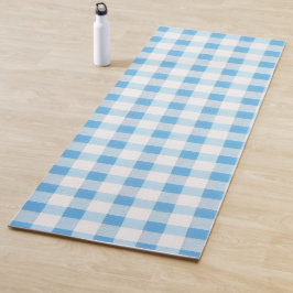 Esterilla De Yoga Gingham Azul Bebé