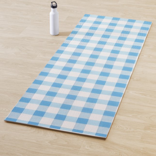 Esterilla De Yoga Gingham Azul Bebé (In situ)