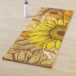 Esterilla De Yoga Girasol amarillo.