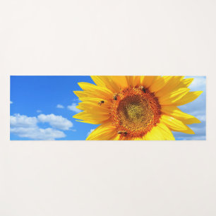Esterilla De Yoga Girasol Amarillo y Abejas Alfombra de Yoga de Vera