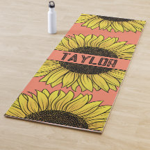 Girasol con nombre de monograma sólido