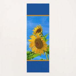 Esterilla De Yoga Girasol en azul y marrón