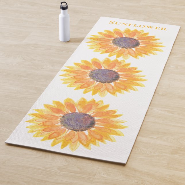Esterilla De Yoga Girasoles al Acuarela (In situ)
