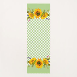 Esterilla De Yoga girasoles en tablero de ajedrez