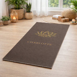 Esterilla De Yoga Gold lotus flower name brown