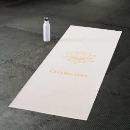 Esterilla De Yoga Gold lotus flower name ivory