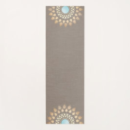 Esterilla De Yoga Gold Lotus Mandala Taupe