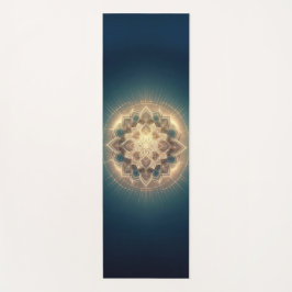 Esterilla De Yoga Golden Mandala Glow - Spiritual Symmetry