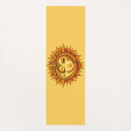 Esterilla De Yoga Golden Sun Moon Boho Goddess Celestial Mandala Art