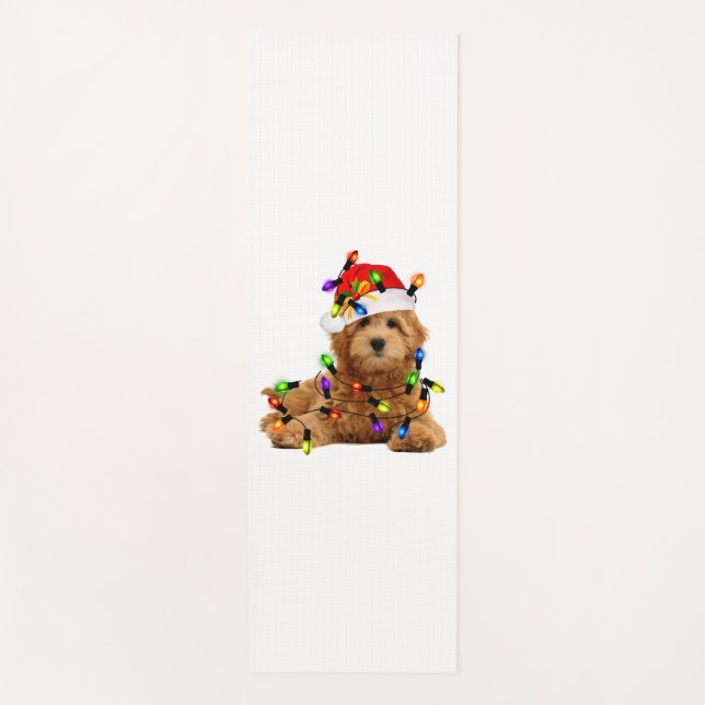 Esterilla De Yoga Goldendoodle Santa Dog (Anverso)