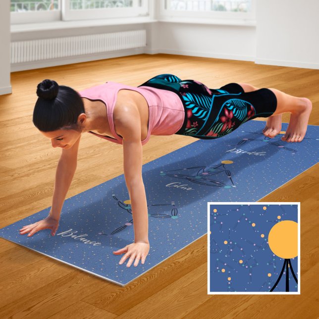Esterilla De Yoga Goma y frases de yoga azul (Subido por el creador)