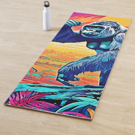 Esterilla De Yoga Gorila de la jungla de Neon Fantasy Urban