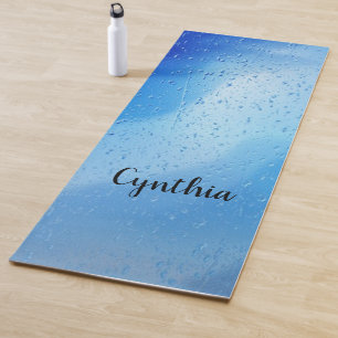 Esterilla De Yoga Gotas de agua azul Guay personalizadas