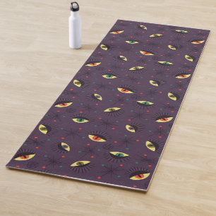 Esterilla De Yoga Gótico Ojos Brujería Púrpura Patrón Oculto