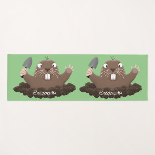 Esterilla De Yoga Gracioso gopher digging personalizado ilustracion