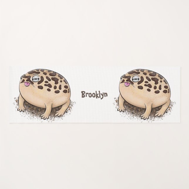 Esterilla De Yoga Gracioso ilustracion personalizado de rana de lluv (Anverso (horizontal))