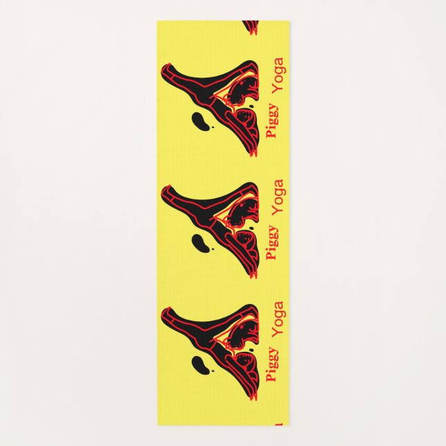Esterilla De Yoga Gracioso Yoga Piggy (Anverso)