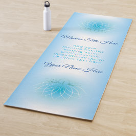 Esterilla De Yoga Gradación blanca azul de Ombre de la paz hermosa