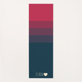 Esterilla De Yoga Gradaciones Monogramadas Rojas y Negras Personaliz