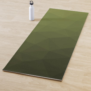 Esterilla De Yoga Gradiente de malla geométrica de aceituna verde de