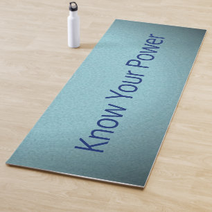 Esterilla De Yoga Gradiente de tonos azules "Know Your Power"