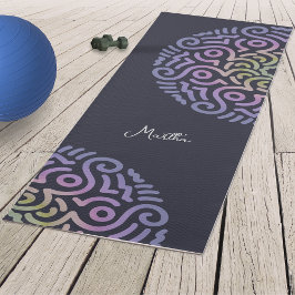 Esterilla De Yoga Gradiente elegante personalizado Mandala Marina Az