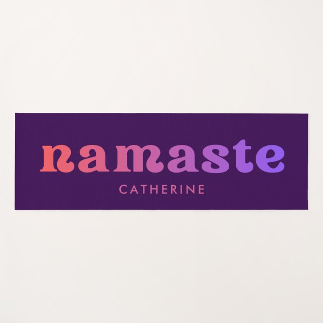 Esterilla De Yoga Gradiente genial Namaste personalizado  (Anverso (horizontal))