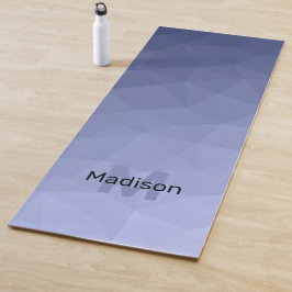 Esterilla De Yoga Gradiente geométrico de malla azul gris patrón Mon