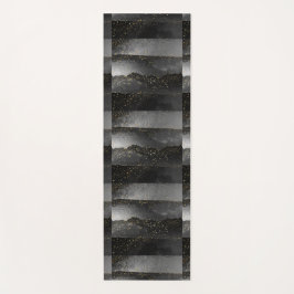 Esterilla De Yoga Gradiente gris negro espacio de estrellas cósmicas