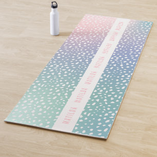 Esterilla De Yoga Gradiente Pastel + mancha con banda personalizada