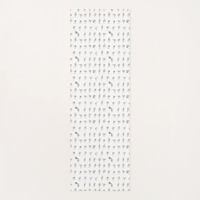 Esterilla De Yoga Gráfica de lenguaje de Rótulo estadounidense Yoga  (Anverso)