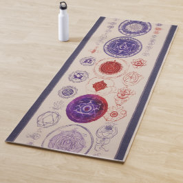Esterilla De Yoga Gráfico de Alineación de Chakra Alfombra de Yoga –