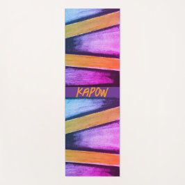 Esterilla De Yoga gráficos naranja, rosa, púrpura y azul