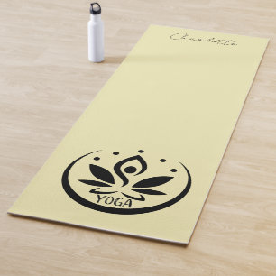 Esterilla De Yoga Grapa de YOGA, amarillo pálido de Bonito