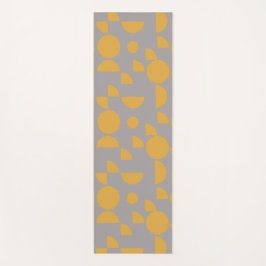 Esterilla De Yoga Gris amarillo moderno elegante tribal geométrica