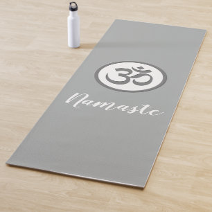 Esterilla De Yoga Gris de Namaste del símbolo de OM