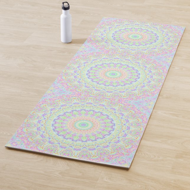 Esterilla De Yoga Groovy Funky Boho Hippie Rainbow Resumen Mandala (In situ)